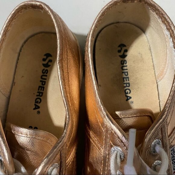 Superga Cotmetu Rose Gold Metallic Sneakers - Picture 3 of 7
